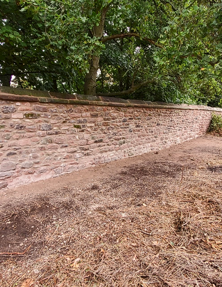 Completed boundary wall